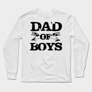 Dad Of Boys Cool Funny Daddy Fathers Day Gift for Dads Men Long Sleeve T-Shirt